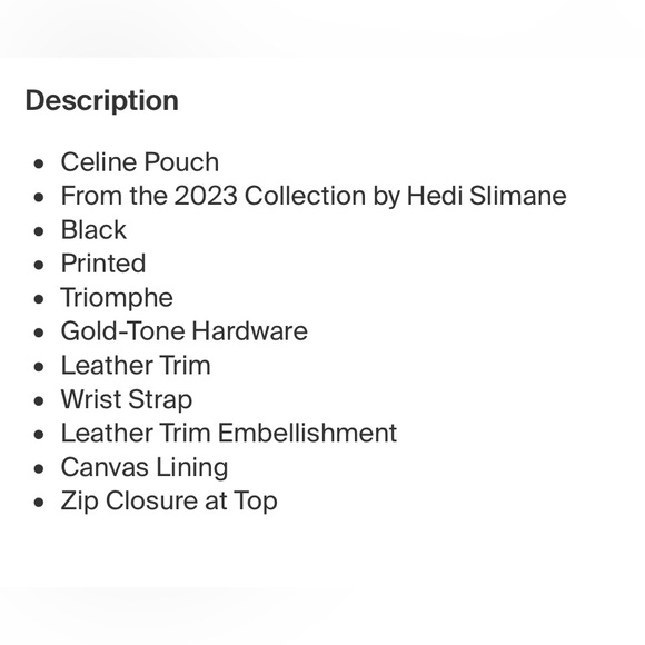 CELINE Black and Brown Triomphe Wristlet - Picture 11 of 13